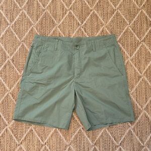 Columbia Cotton Blend Men's Flat Front Shorts, Size 32W, Green